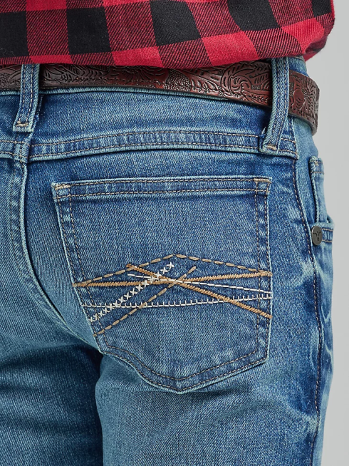Wrangler garçons 20x non. Jean 44 coupe slim à jambe droite PN28D976 vêtements tobiano (112325802)