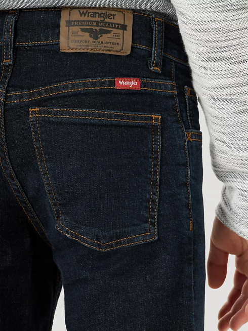Wrangler garçons jean bootcut flexible cinq étoiles PN28D958 vêtements indigo profond (5wnbwdg)