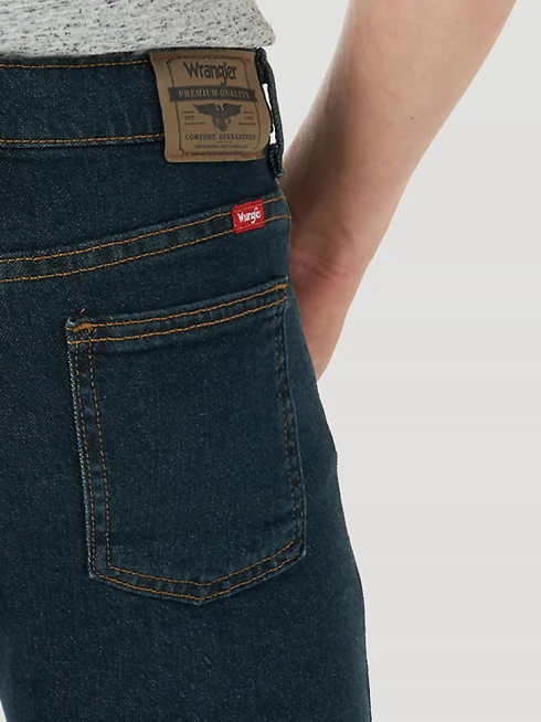 Wrangler garçons jean droit flex cinq étoiles PN28D1001 vêtements nuit noire (5wnlwdt)