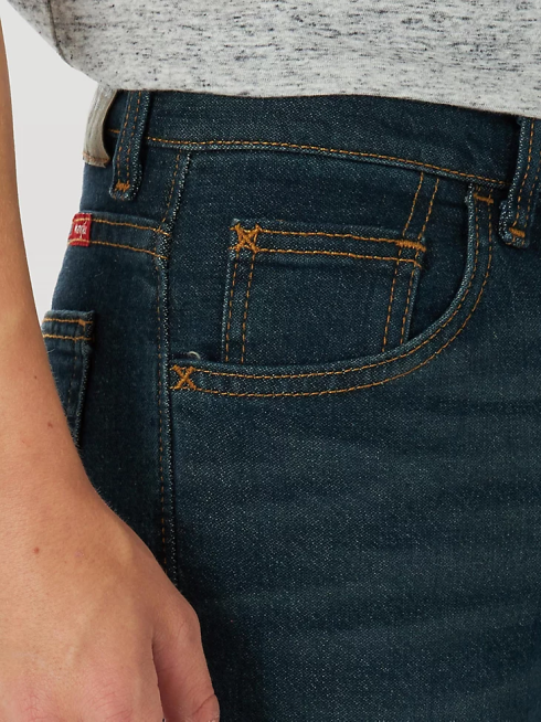 Wrangler garçons jean droit flex cinq étoiles PN28D984 vêtements nuit noire (5wnhwdt)