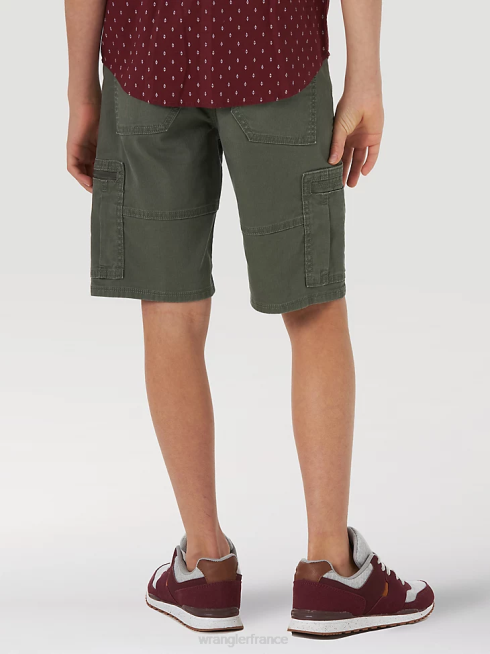 Wrangler garçons short cargo confortable et flexible PN28D996 vêtements olive (4rmhwoh)