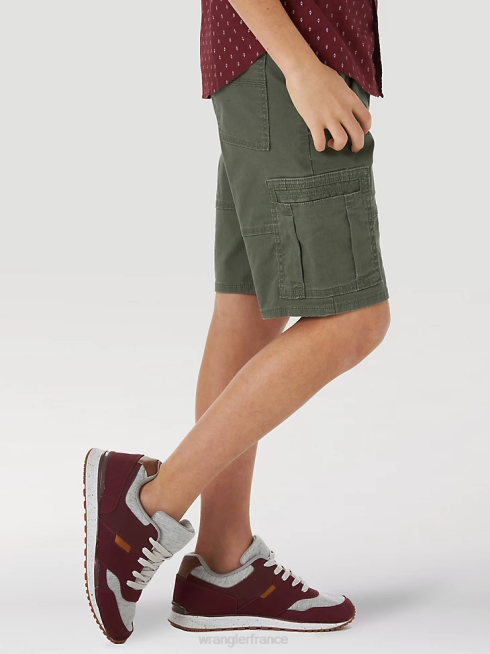 Wrangler garçons short cargo confortable et flexible PN28D996 vêtements olive (4rmhwoh)