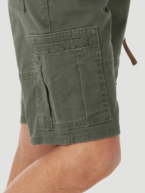 Wrangler garçons short cargo confortable et flexible PN28D996 vêtements olive (4rmhwoh)