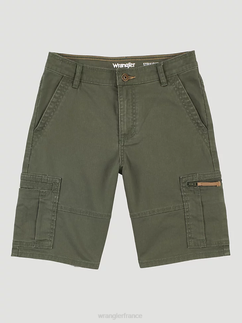 Wrangler garçons short cargo confortable et flexible PN28D996 vêtements olive (4rmhwoh)