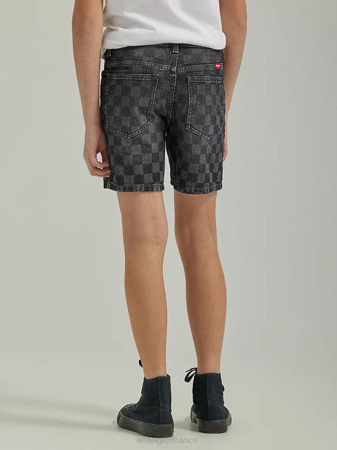 Wrangler garçons short en jean à carreaux PN28D1039 vêtements noir (112335595)