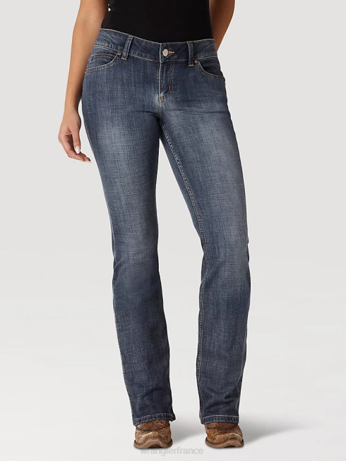 Wrangler femmes jean bootcut PN28D780 vêtements ah laver (09mwzah)