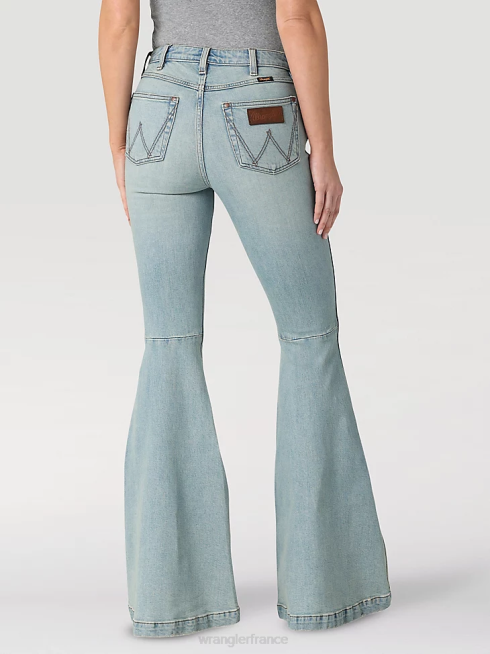 Wrangler femmes jean bootcut taille haute PN28D730 vêtements moyen foncé (112324285)