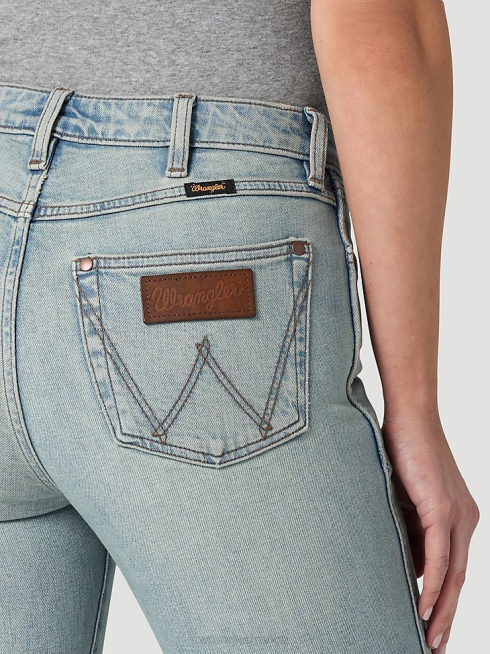 Wrangler femmes jean bootcut taille haute PN28D730 vêtements moyen foncé (112324285)