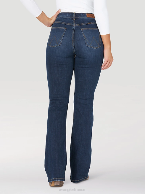 Wrangler femmes jean bootcut taille haute PN28D733 vêtements stockton (mt1btsn)