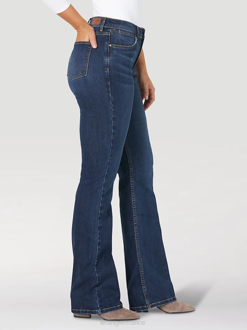 Wrangler femmes jean bootcut taille haute PN28D733 vêtements stockton (mt1btsn)