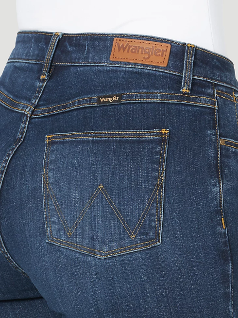 Wrangler femmes jean bootcut taille haute PN28D733 vêtements stockton (mt1btsn)