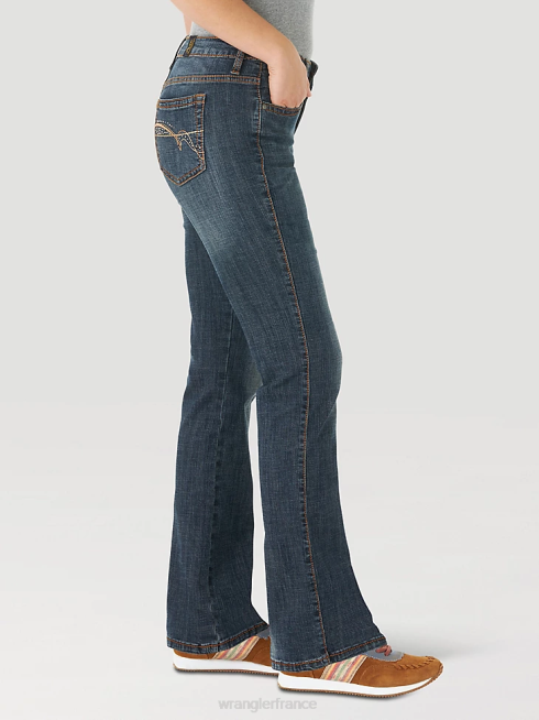 Wrangler femmes jean immédiatement amincissant PN28D751 vêtements or d'automne (wut74ag)