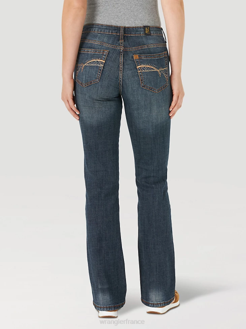 Wrangler femmes jean immédiatement amincissant PN28D751 vêtements or d'automne (wut74ag)