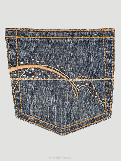 Wrangler femmes jean immédiatement amincissant PN28D751 vêtements or d'automne (wut74ag)