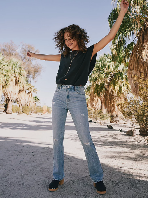 Wrangler femmes jean large taille haute Worldwide 661 PN28D771 vêtements pré-aimé (112334587)