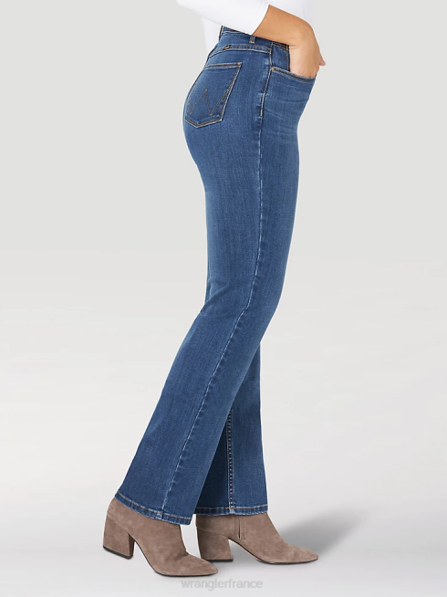 Wrangler femmes jean véritable taille haute à jambe droite PN28D775 vêtements hudson (mt1sthd)
