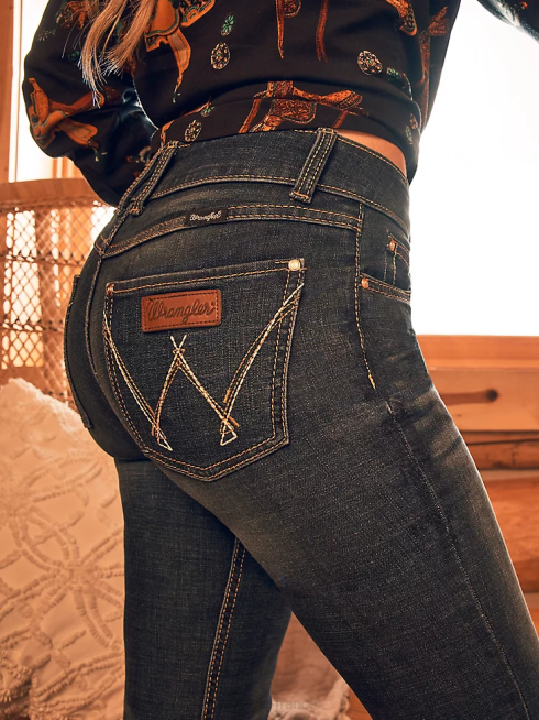 Wrangler femmes rétro mae jean PN28D745 vêtements Mme lavage (09mwzms)