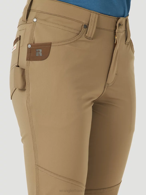 Wrangler femmes pantalon cargo ranger ripstop riggs workwear PN28D820 vêtements kaki doré (3wf60gk)