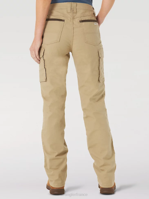 Wrangler femmes pantalon cargo ranger ripstop riggs workwear PN28D820 vêtements kaki doré (3wf60gk)