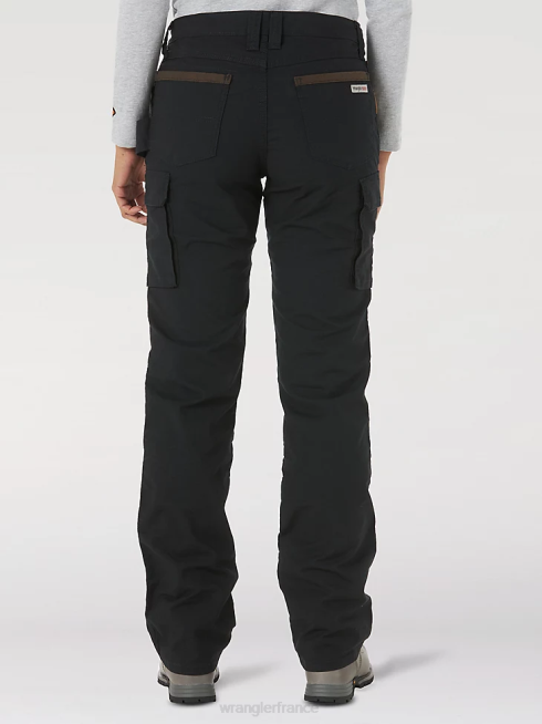 Wrangler femmes pantalon cargo ranger ripstop riggs workwear PN28D821 vêtements noir (3wf60bk)