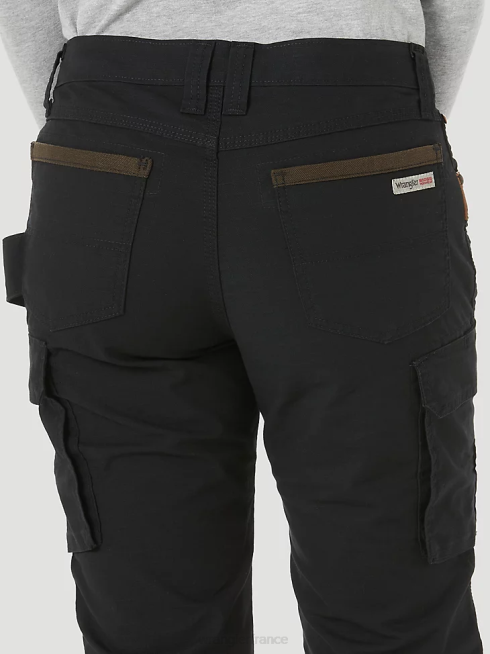 Wrangler femmes pantalon cargo ranger ripstop riggs workwear PN28D821 vêtements noir (3wf60bk)