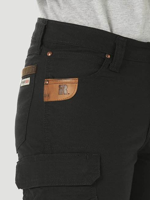 Wrangler femmes pantalon cargo ranger ripstop riggs workwear PN28D821 vêtements noir (3wf60bk)