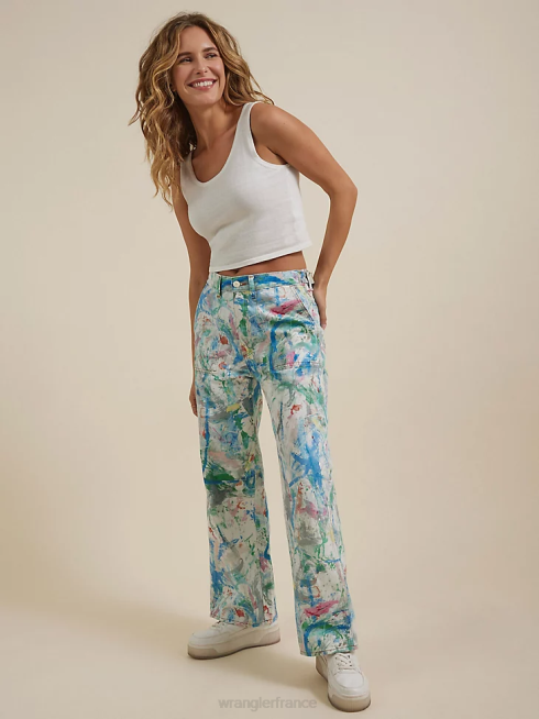 Wrangler femmes court retravaillé PN28D822 vêtements pierre claire (wbrwsls)