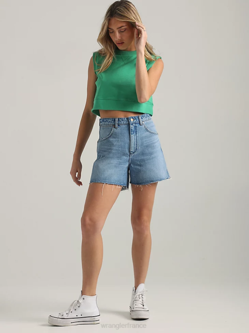 Wrangler femmes short coupe trapèze taille haute PN28D843 vêtements perdu le contrôle (112334600)