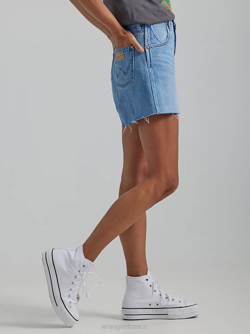 Wrangler femmes short coupe trapèze taille haute PN28D843 vêtements perdu le contrôle (112334600)