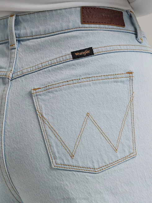 Wrangler femmes short taille haute mi-cuisse PN28D825 vêtements bleu de rêve (112333794)