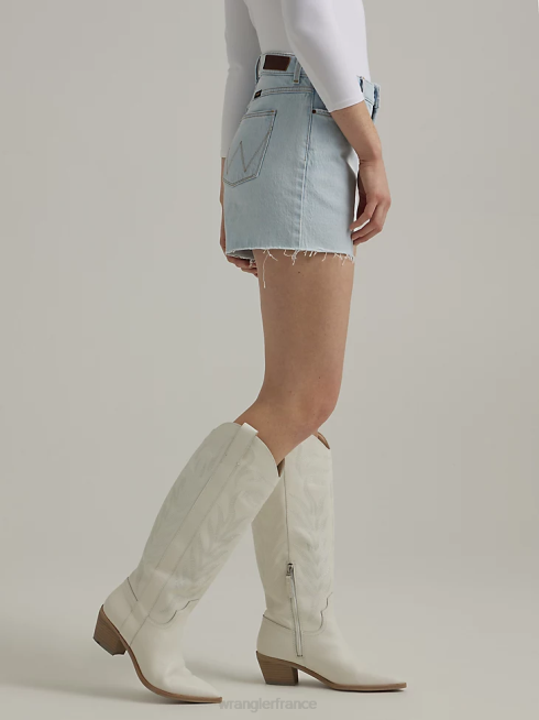 Wrangler femmes short taille haute mi-cuisse PN28D825 vêtements bleu de rêve (112333794)