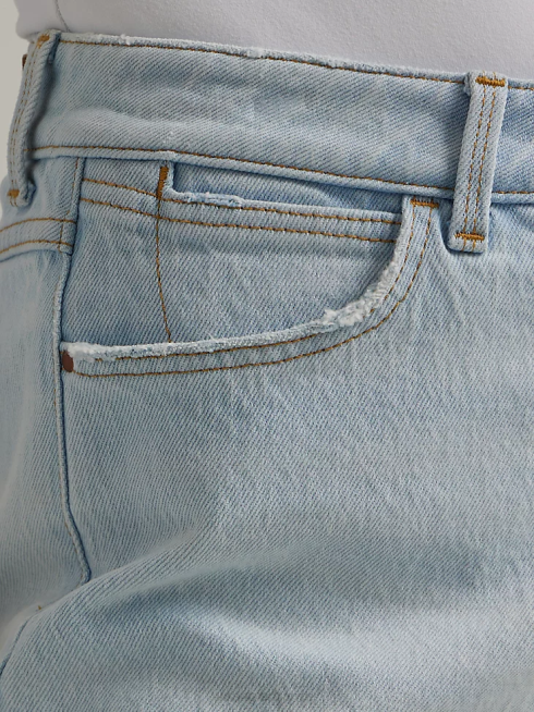 Wrangler femmes short taille haute mi-cuisse PN28D825 vêtements bleu de rêve (112333794)