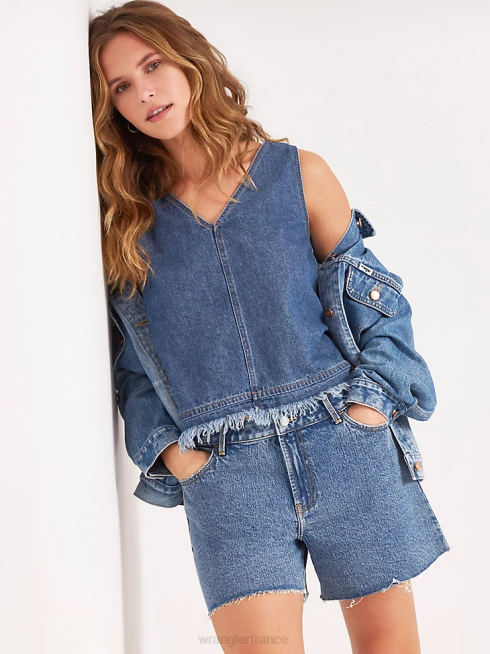 Wrangler femmes short taille haute mi-cuisse PN28D827 vêtements topaze (112333477)