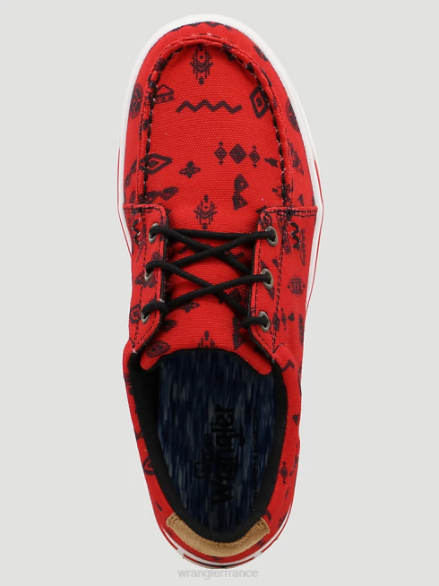 Wrangler femmes baskets basses à imprimé sud-ouest PN28D931 chaussure rouge/noir (112318572)
