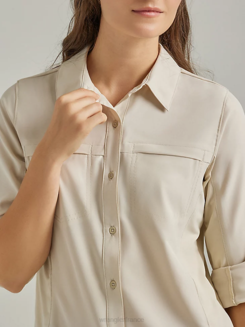 Wrangler femmes atg par chemise de trail PN28D886 vêtements flocons d'avoine (112333893)