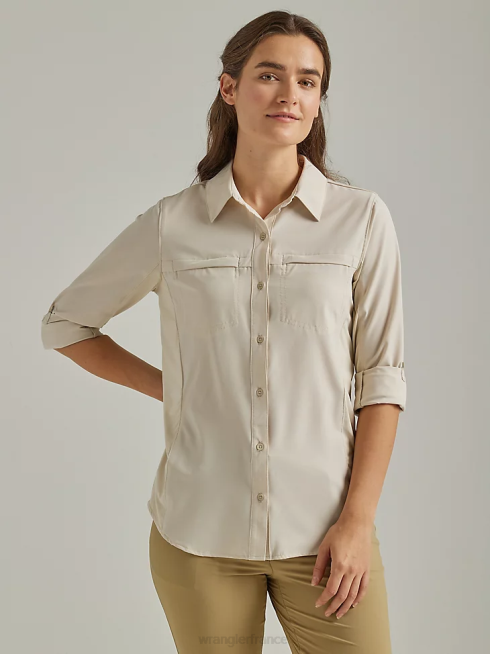 Wrangler femmes atg par chemise de trail PN28D886 vêtements flocons d'avoine (112333893)