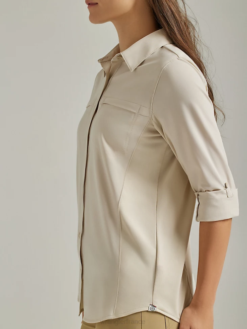 Wrangler femmes atg par chemise de trail PN28D886 vêtements flocons d'avoine (112333893)