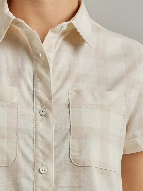 Wrangler femmes atg par chemise de trail PN28D886 vêtements flocons d'avoine (112333893)