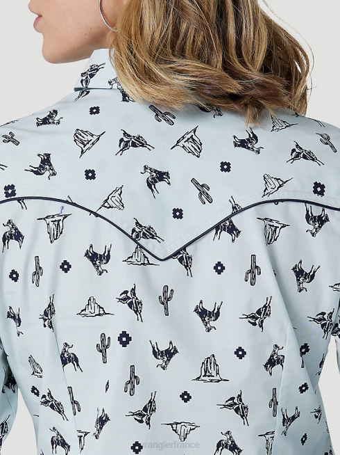 Wrangler femmes chemise à pression western bandana rétro americana PN28D882 vêtements rouge (112327234)