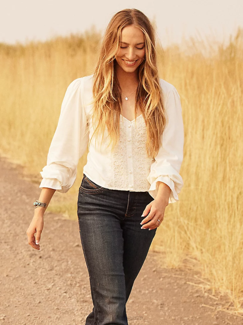 Wrangler femmes chemise à pression western bandana rétro americana PN28D882 vêtements rouge (112327234)