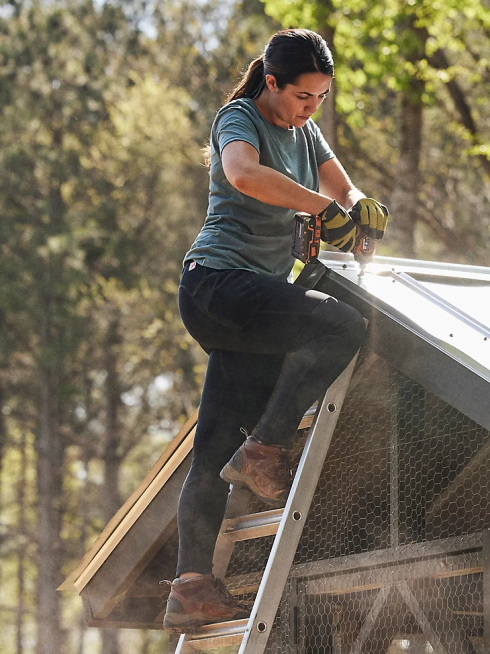 Wrangler femmes T-shirt de performance à manches courtes riggs workwear PN28D876 vêtements vert d'eau (3wf70gr)