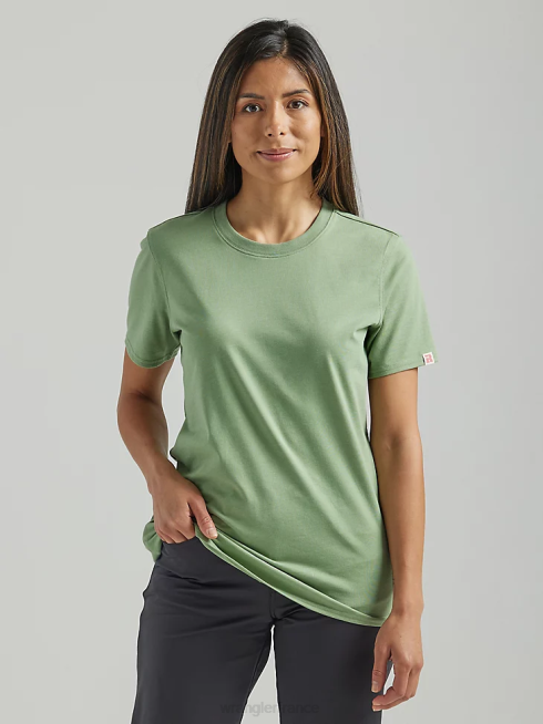 Wrangler femmes T-shirt de performance à manches courtes riggs workwear PN28D878 vêtements gel de loden (112325412)