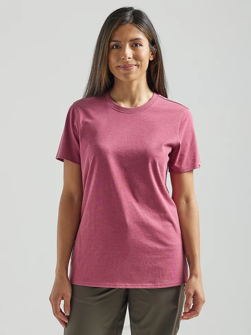 Wrangler femmes T-shirt de performance à manches courtes riggs workwear PN28D879 vêtements rose sèche (112325043)