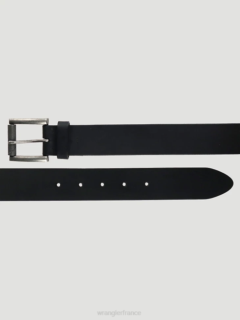 Wrangler Hommes ceinture en cuir cousue PN28D701 accessoires noir (112347107)