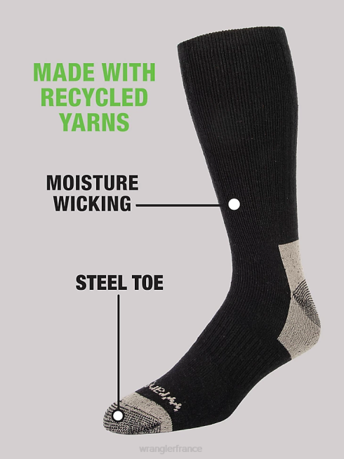 Wrangler Hommes chaussettes de travail pour équipe (paquet de 6) PN28D727 accessoires noir (112347657)