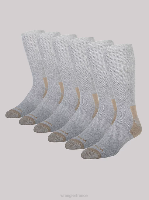 Wrangler Hommes chaussettes de travail pour équipe (paquet de 6) PN28D728 accessoires gris (112347656)