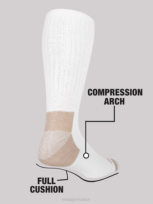 Wrangler Hommes chaussettes de travail pour équipe (paquet de 6) PN28D729 accessoires blanc (112347655)