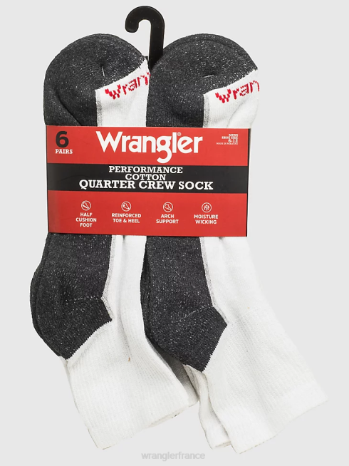 Wrangler Hommes socquettes coussinées (paquet de 6) PN28D722 accessoires blanc (112318615)