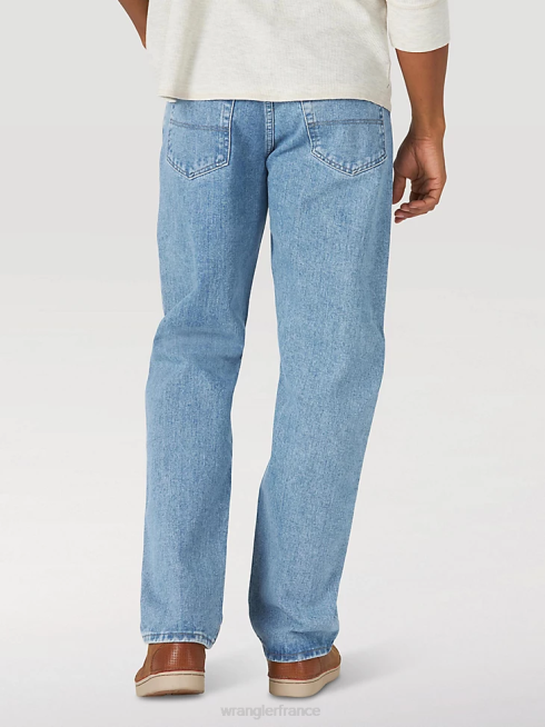 Wrangler Hommes Authentics - Jean en coton coupe décontractée PN28D112 vêtements lavage à la pierre léger (10zm200ls)