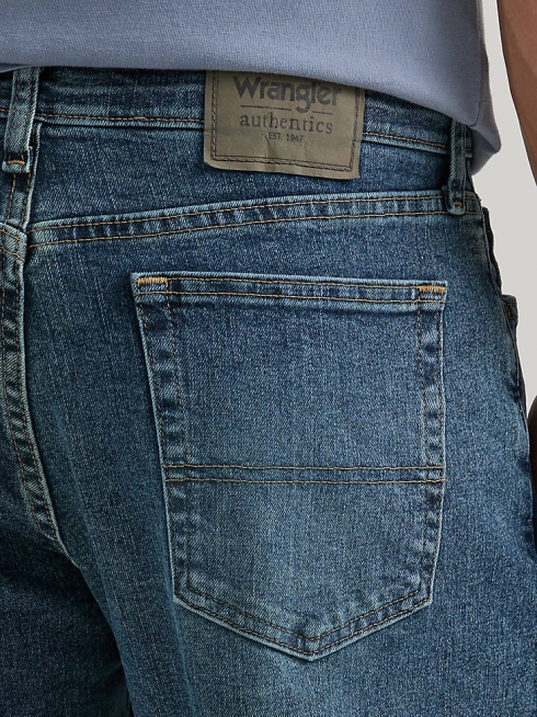 Wrangler Hommes Authentics - Jean flex confortable coupe décontractée PN28D199 vêtements fumée (zm3cssm)